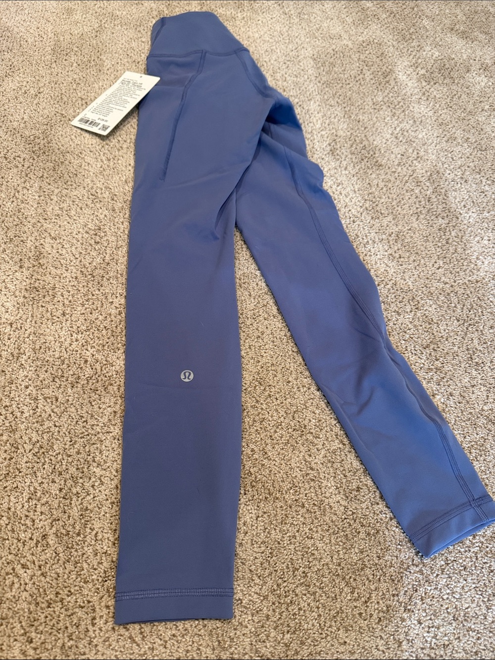 Lululemon High-Rise Athletic Leggings in Slate Blue
